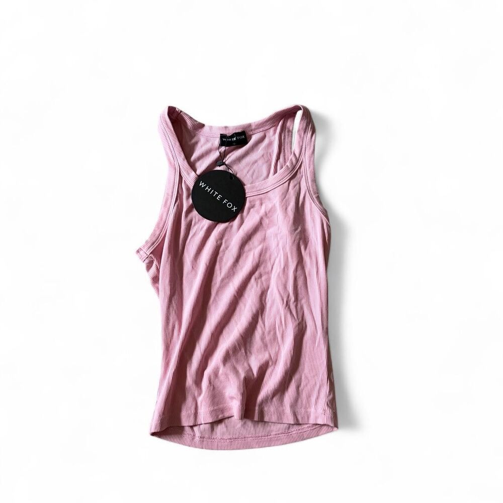 NWT White Fox Boutique Blush Pink Ribbed Tank Top Women's S